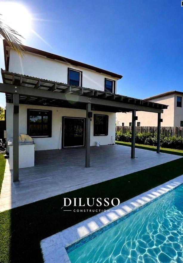 Pergola and pool deck